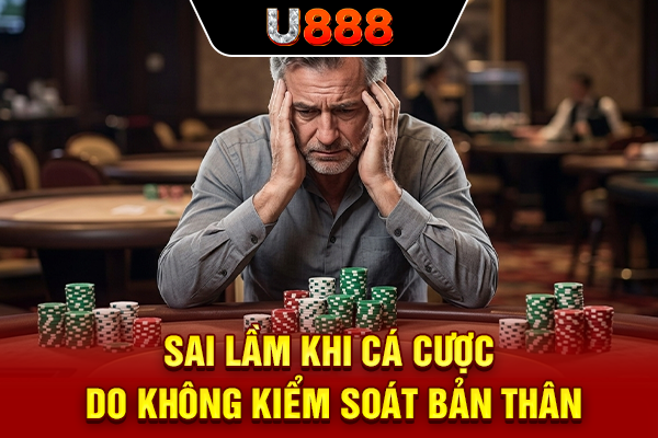 Sai lầm khi cá cược do không kiểm soát bản thân